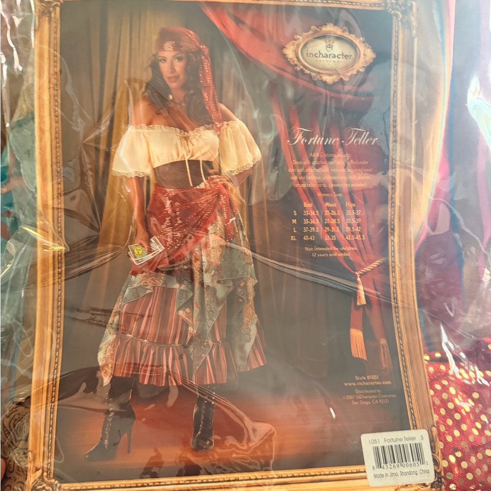 InCharacter Fortune Teller Women's Costume - Red and Cream